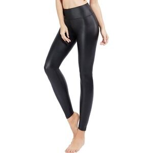 Lakosomo Women's Black Faux Leather Winter Pleather Pants Size XL